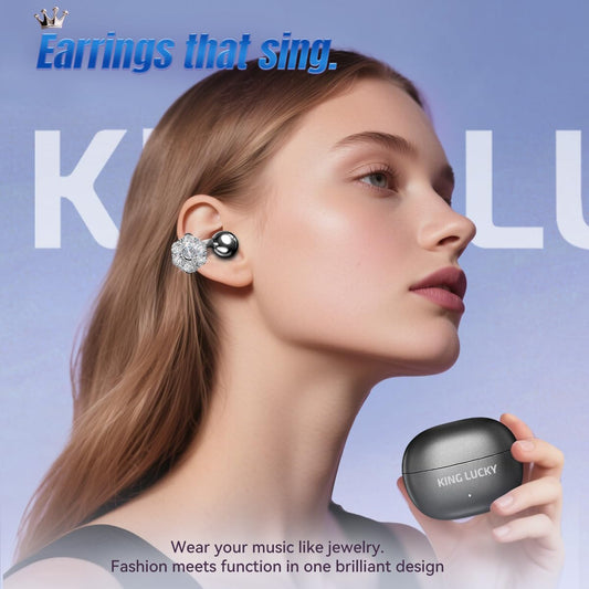 🔥73% Off!🔥King Lucky i121 Open Ear Clip On Earbuds Wireless Bluetooth