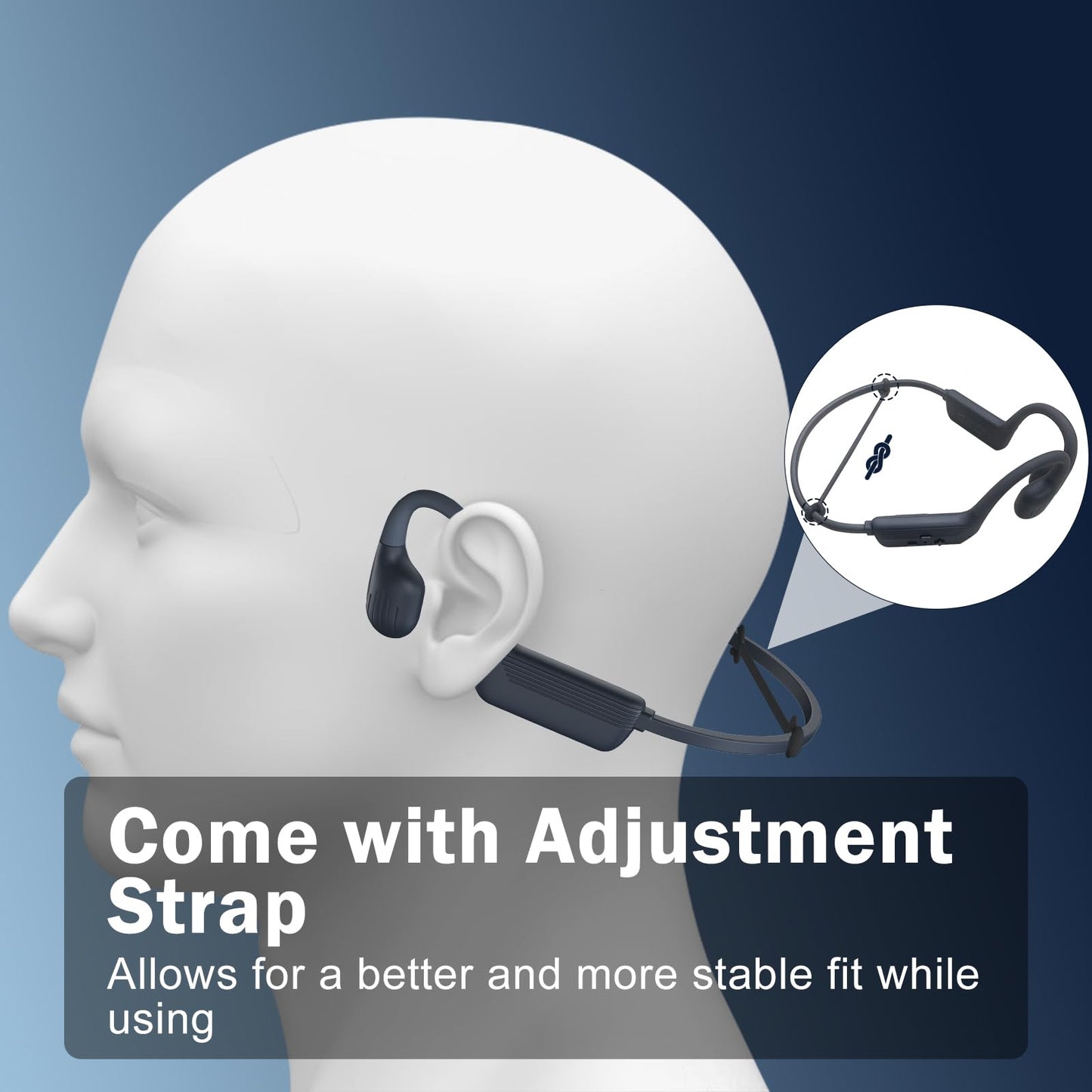 MARLALL Swimming Headphones-Bone Conduction Headphones, IP68 Waterproof Open Earphones, LiteSurge Bluetooth 5.4 Underwater Sport Earbuds with 32 GB MP3 Memory for Swimming, Marathon-Dark Gray