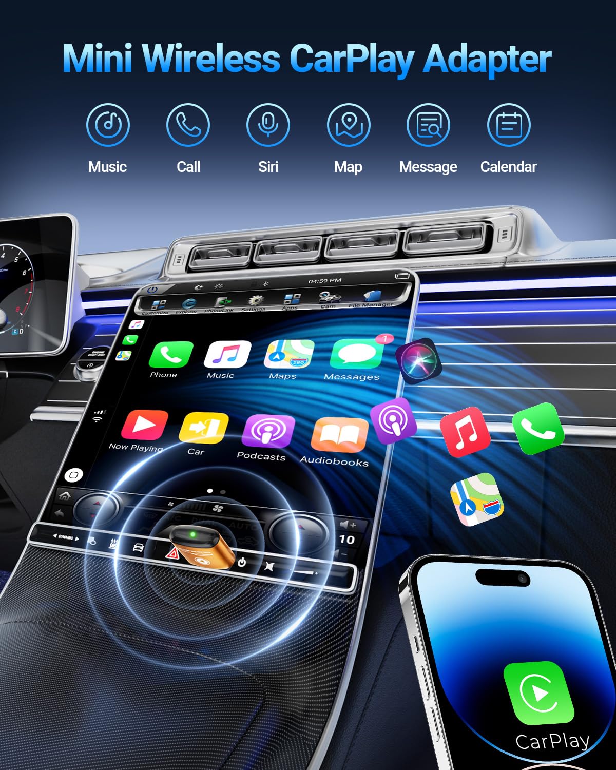 🔥80% Off!🔥Wireless CarPlay Adapter for Apple iPhone(2026 Upgraded)