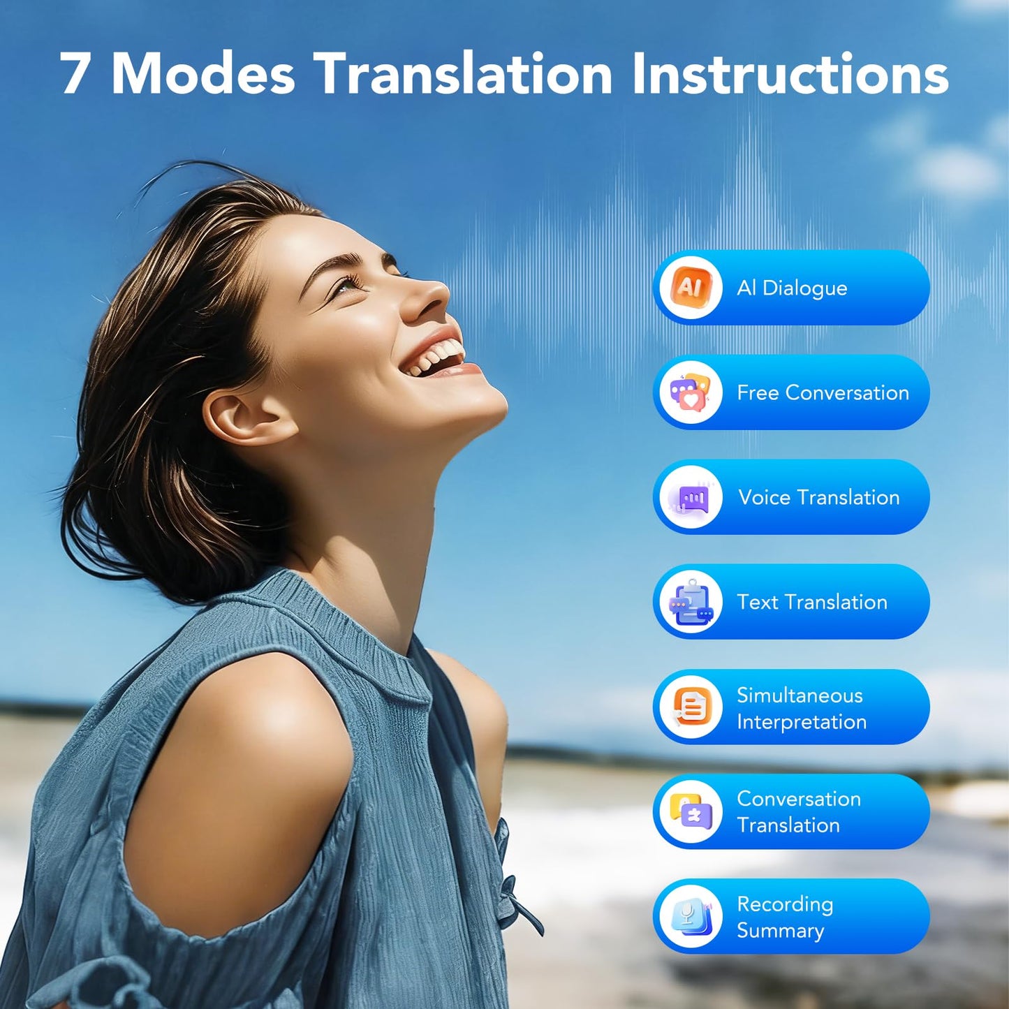 🔥80% Off!🔥AI Translation Earbuds Real Time, 164 Language Translator Earbuds