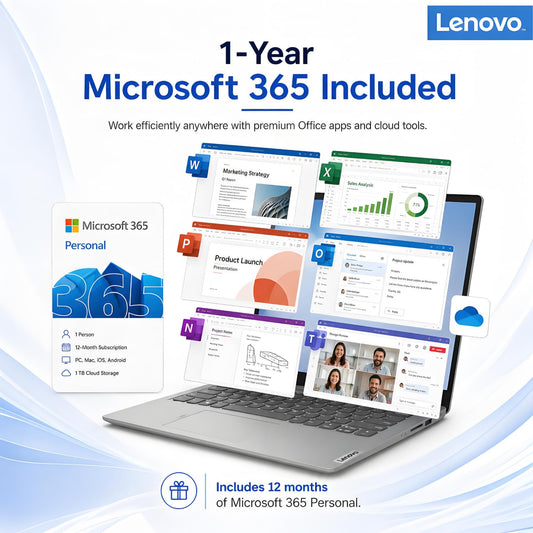 🔥73% Off!🔥Lenovo IdeaPad Laptop with Microsoft 365 Office, 8GB RAM, 256GB PCIe SSD