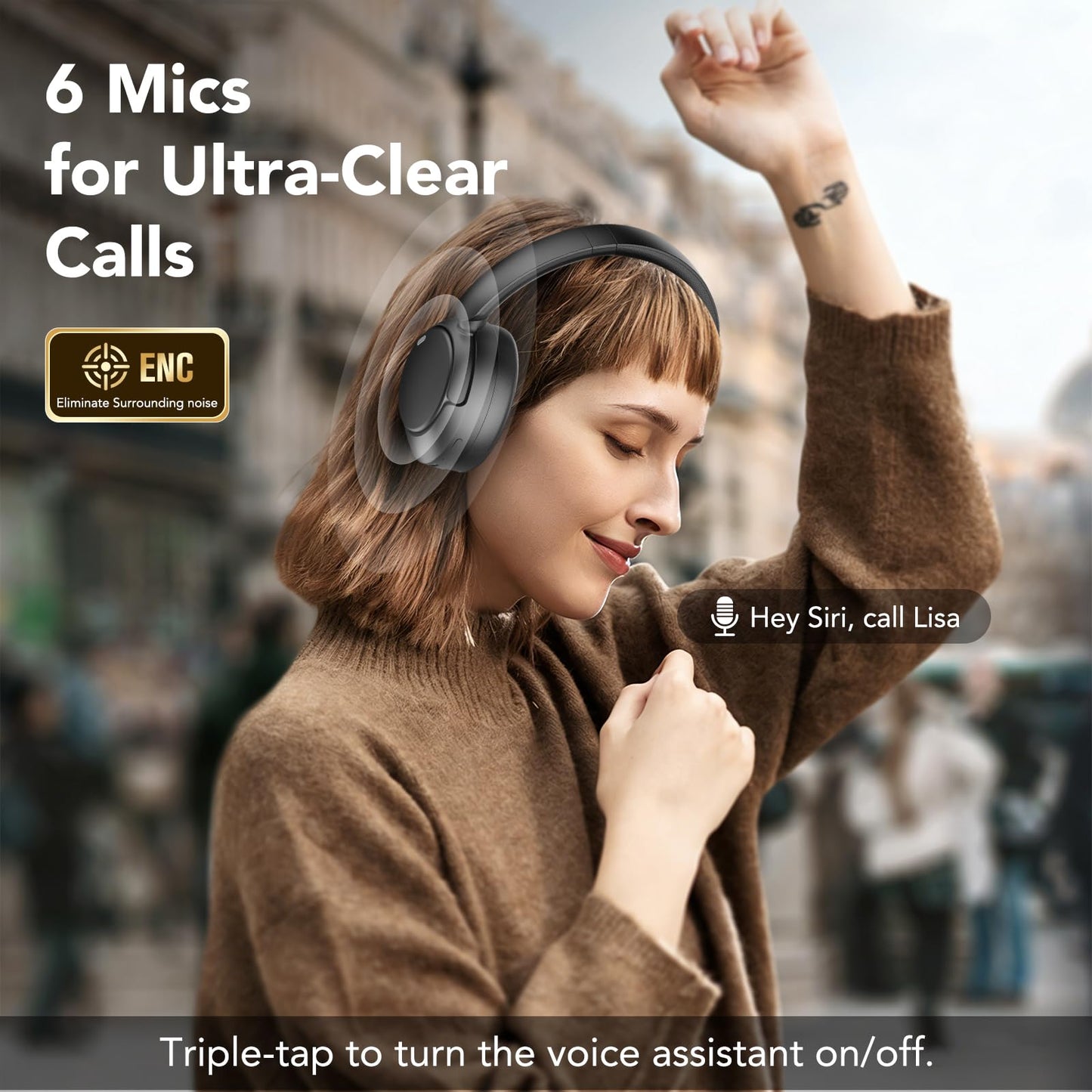 🔥72% Off!🔥TIMU Hybrid Active Noise Cancelling Bluetooth Headphones