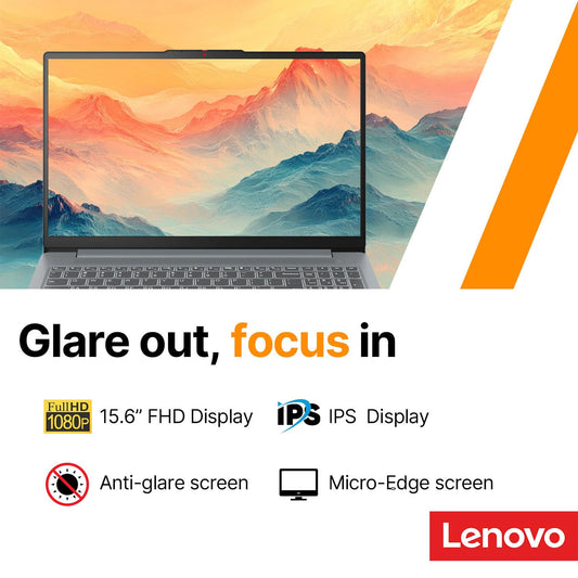 Lenovo IdeaPad Slim 3i 15.6" FHD Laptop • Microsoft Office 365 • Intel 4 Cores • DDR5 • 128GB SSD • Military-Grade • Windows 11 • Quick Setup, Lightweight • Essential Laptop • w/o Mouse