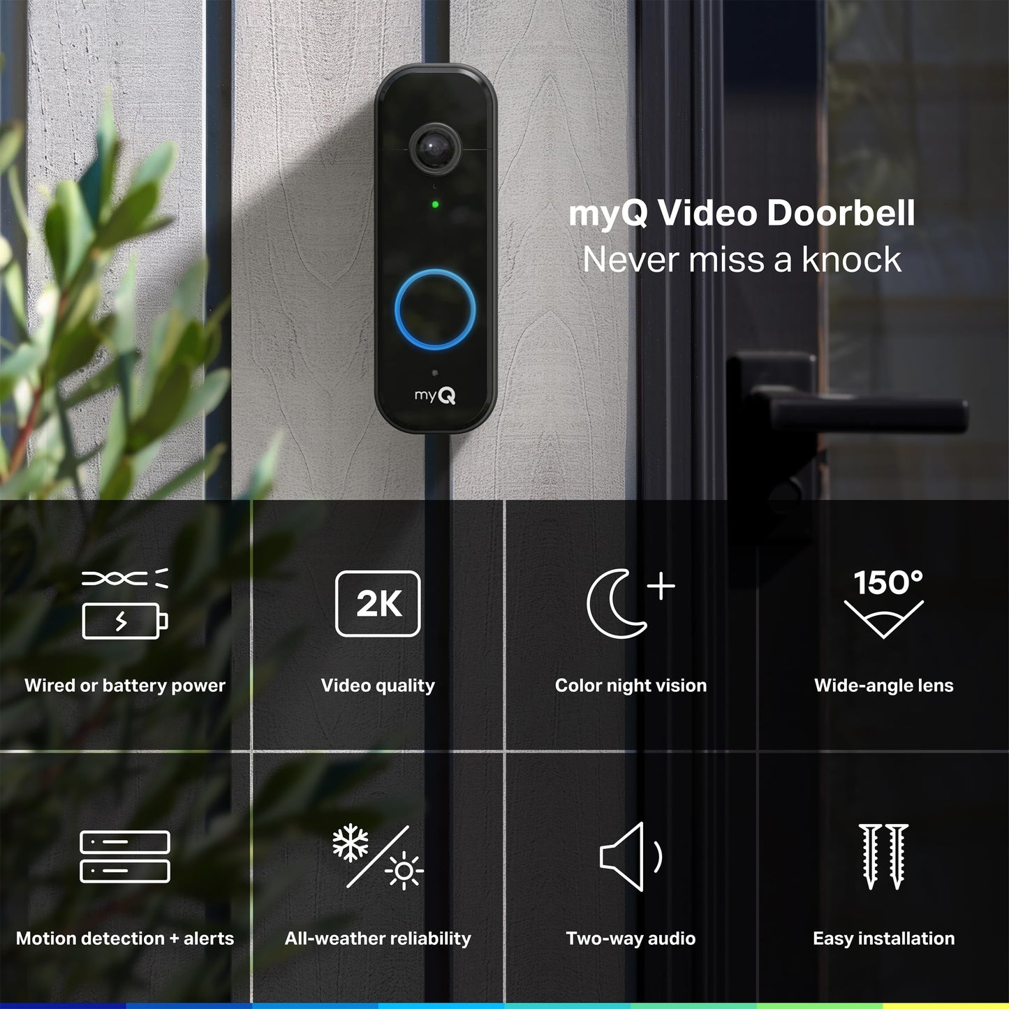 🔥72% Off!🔥Chamberlain myQ Video Doorbell | 2K Camera