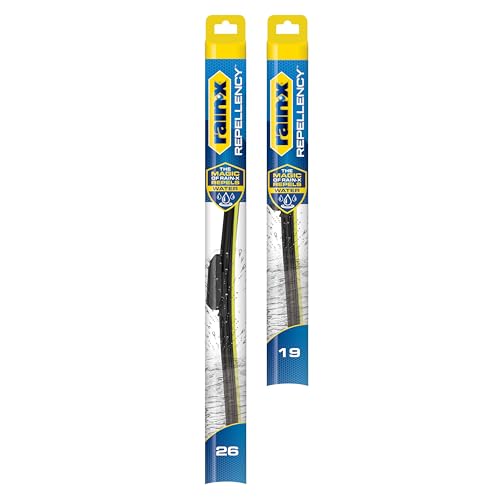 Rain-X 810354 Repellency Water Repellent Wiper Blades, 26" & 19" Windshield Wipers, All Weather Streak-Free for Enhanced Visibility w/Water Repellency Formula [Amazon Exclusive]