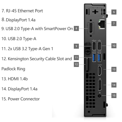 Dell OptiPlex 7020 MFF Mini Business Desktop Computer, 7000 Micro Form Factor, 14th Gen Intel 14-Core i5-14500T (Beat i7-13700T), 8GB DDR5 RAM, 512GB PCIe SSD, WiFi 6E, 2 DisplayPorts, HDMI, W11 Pro