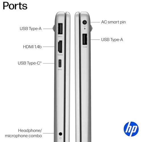 HP Ultrabook Laptop • Microsoft 365 • 8GB RAM • Intel 13th 4-Cores N100 • 128GB SSD Storage • Win 11 • no Mouse • Sliver | Everyday Essential and High Performance