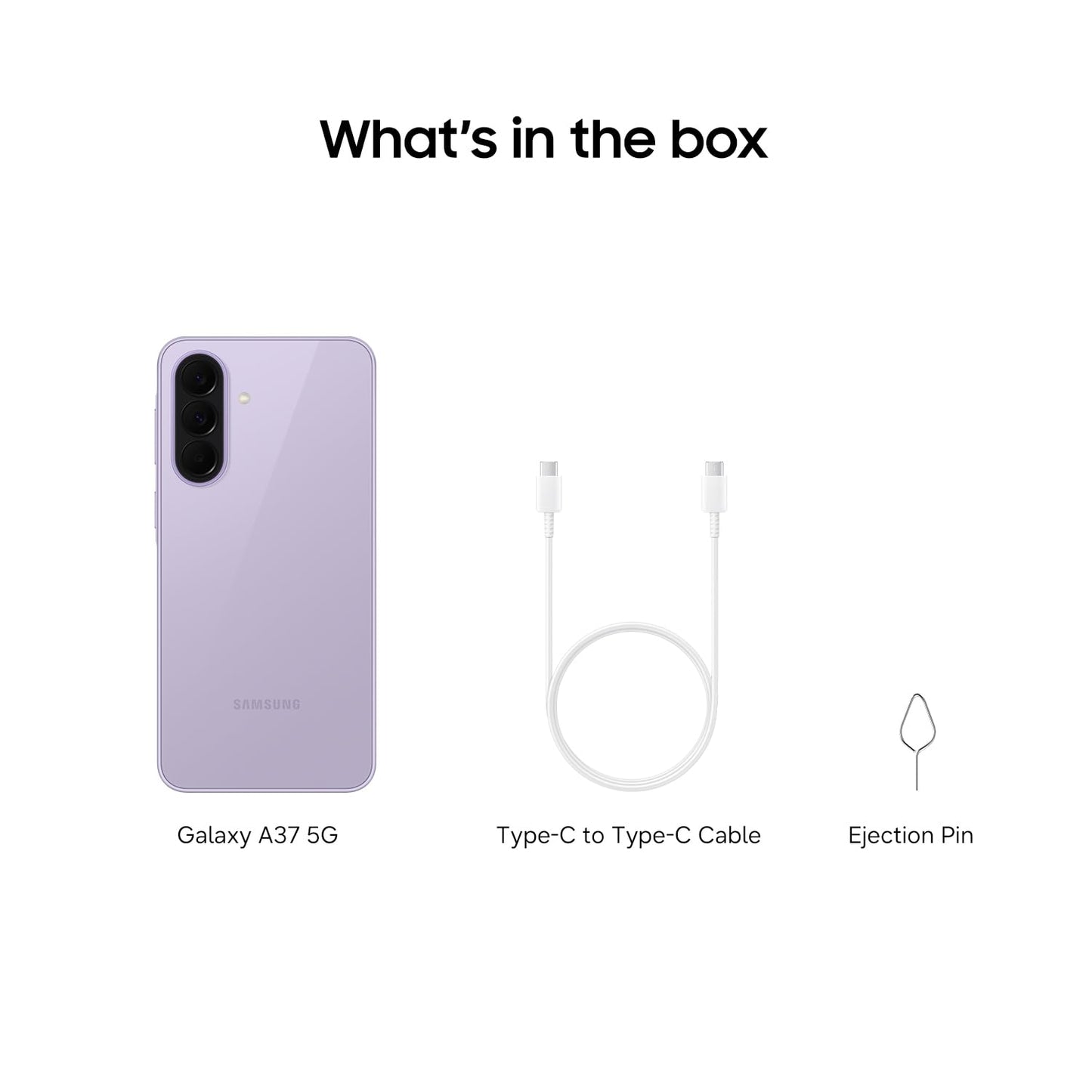 Samsung Galaxy A37 5G (2026), Unlocked Android Smartphone, 128GB, AMOLED Display, Triple Camera, IP68, Slim Phone, 5000mAh Battery, US Version, US 1 Yr Warranty, Awesome Lavender