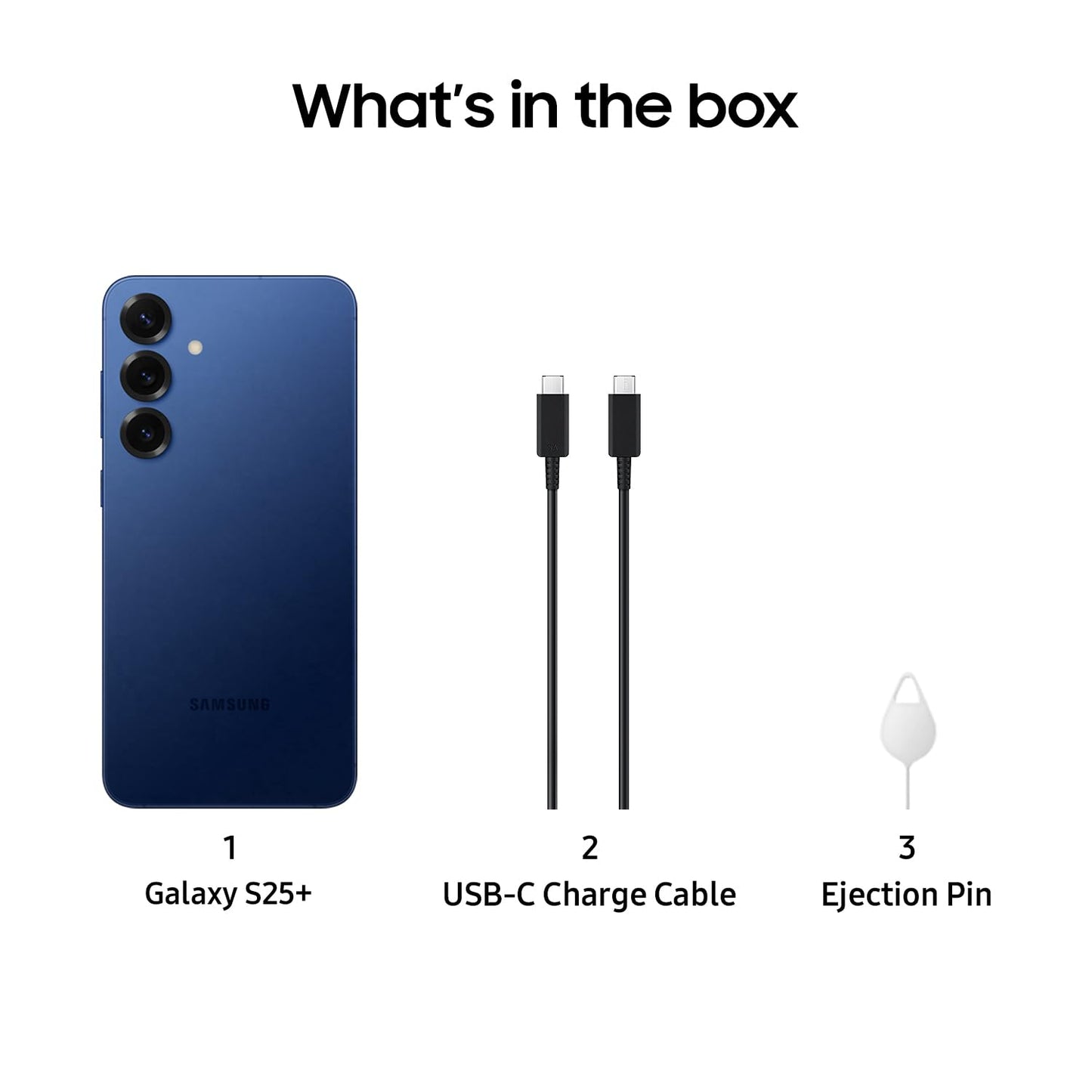 Samsung Galaxy S25+ Cell Phone, 256GB Smartphone, Unlocked Android, AI Night Mode Camera, Snapdragon 8 Elite Fast Processor, ProScaler Display, 4900mAh Battery, 2025, US 1 Yr Warranty, Navy