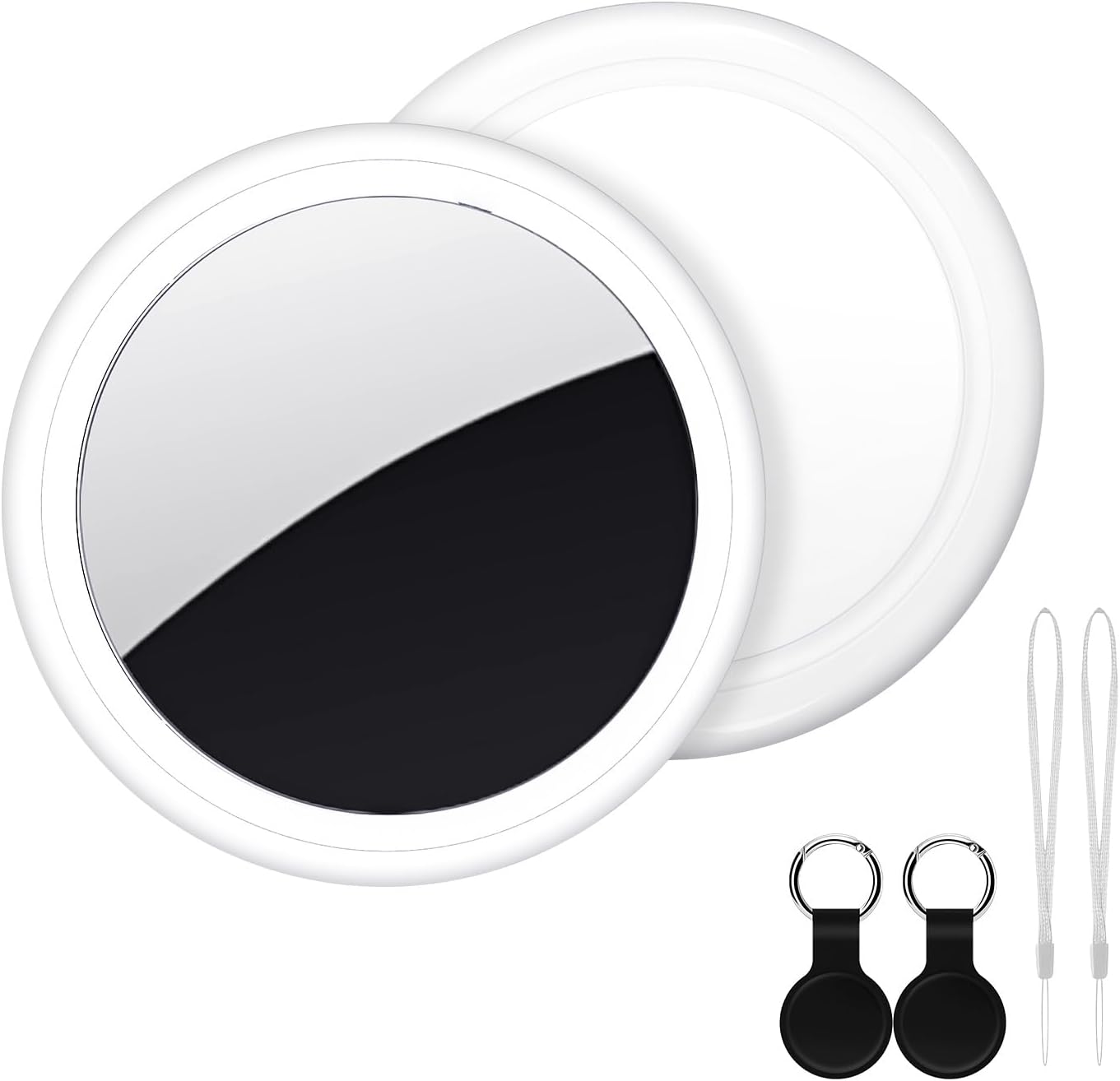 Air Tracker Tag 2 Pack [Apple MFi Certified] with Find My(iOS Only), Key Finder with No App Needed, Waterproof, 365-Day Standby,Wallet Key Bag Luggage Tracker