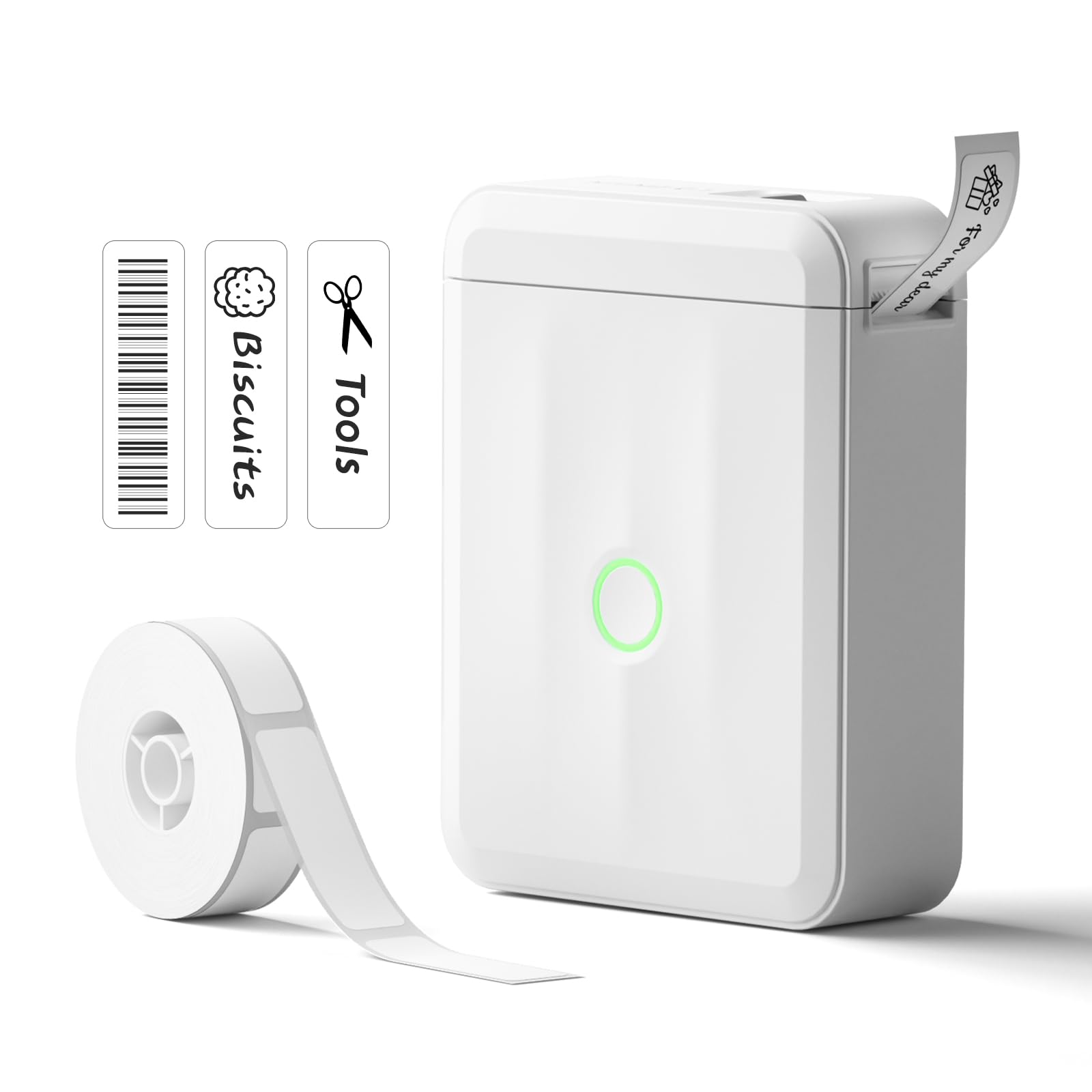 NIIMBOT D110 Label Maker Machine, Bluetooth Thermal Label Printer for School Home Office Organization, Mini Thermal Printer, Label Maker with 1 Label Tape, Green