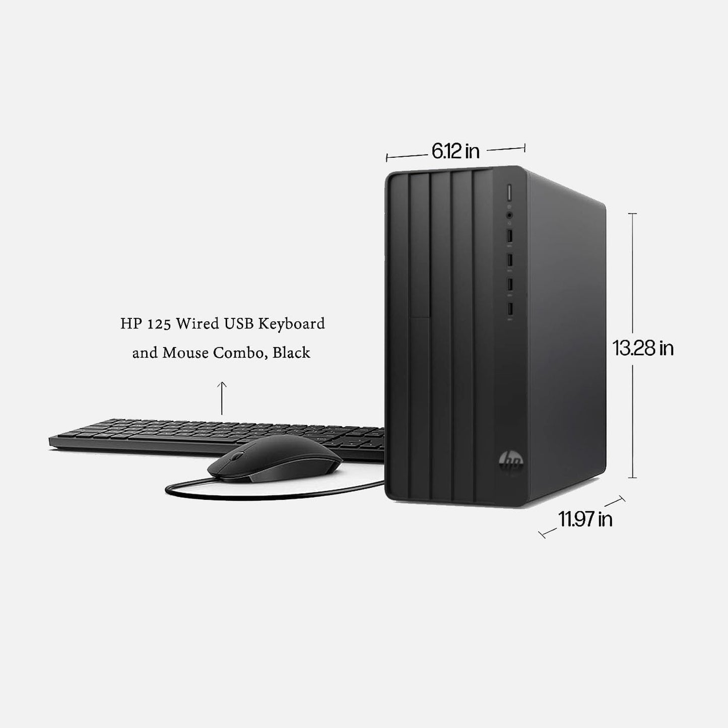 HP Desktop Computer Tower PC | Intel 6-Core i5-12500 | 32GB RAM + 1TB PCIe SSD | Complete Setup with WiFi, Bluetooth, Keyboard & Mouse | Windows 11 Home| Ideal for Home Office, Business & Student