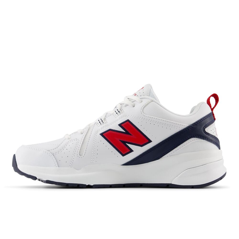 🔥77% Off!🔥New Balance Men's 608 V5 Casual Comfort Cross Trainer, White/Red, 15