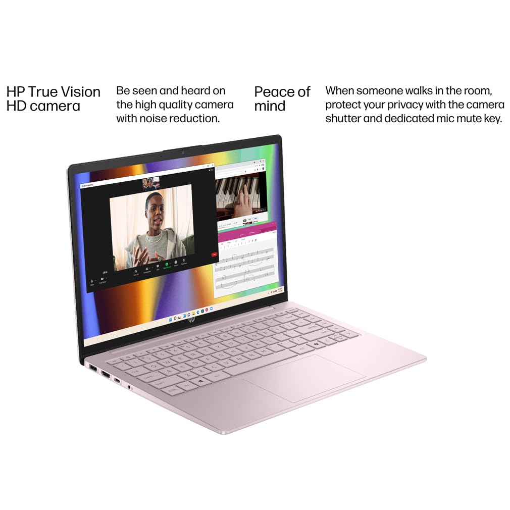 HP Laptop for Everyday Use • 2026 Edition • 16GB RAM • 512GB SSD • Copilot AI • 1 Year Microsoft 365 • Intel 4-Core CPU • WiFi 6 • Windows 11 • Long Battery Life