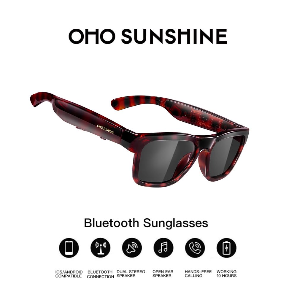 🔥71% Off!🔥OhO Smart Glasses, Polarized Sunglasses with Bluetooth Speaker