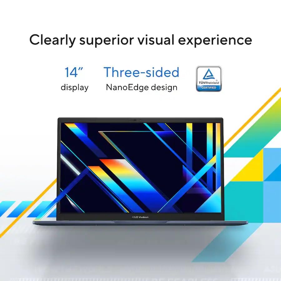 ASUS Vivobook 14 14" FHD Laptop, Intel 10-Core 5 120U(Up to 5GHz), 8GB RAM 512GB SSD, Win 11 WiFi 6 Bluetooth Laptop for Designer Business Gaming Student Study Work w/GM Accessory