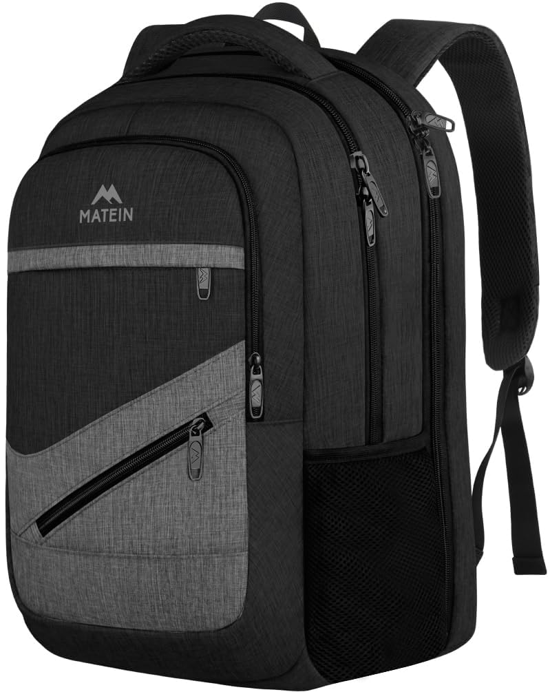 MATEIN Work Backpack for Women 17.3 In Laptop, Water Resistant Business Bag | Computer Backpack Fits 17" Notebook, TSA Approved Travel Back Pack with Multiple Pockets, Spacious Commute Bag, Beige Brown