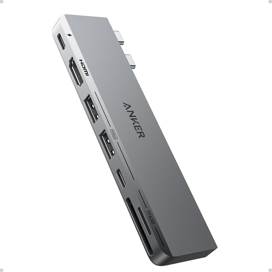 Anker USB C Hub for MacBook, 7-in-2 mac Dock with 4K@60Hz HDMI, Compatible with Thunderbolt 4, 1 Type C and 2 USB A Data Ports for MacBookPro 13 Inch, MacBookAir M4/M5, and More (Not Work with Neo)