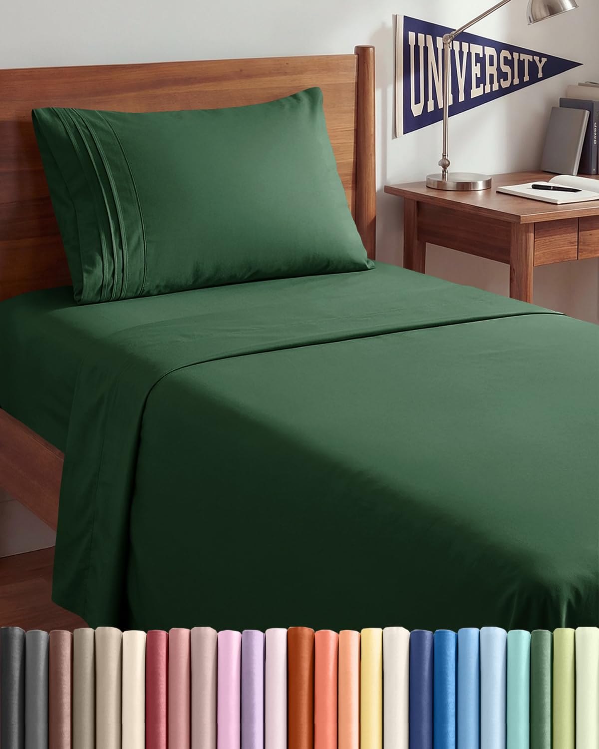 Full Size 4 Piece Sheet Set - Comfy Breathable & Cooling Sheets - Hotel Luxury Bed Sheets for Women & Men - Deep Pockets, Easy-Fit, Extra Soft and Wrinkle Free - Antique White Oeko-Tex Bed Sheet Set