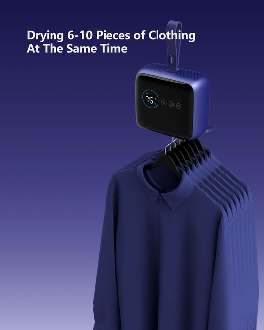 Portable Compact Clothes Dryer, Global Voltage Travel Dryer, Unique Design with 4 Drying Modules, 36-Decibel Silent design, Quiet Efficient Portable Drying System for Home, Travel & Dorm