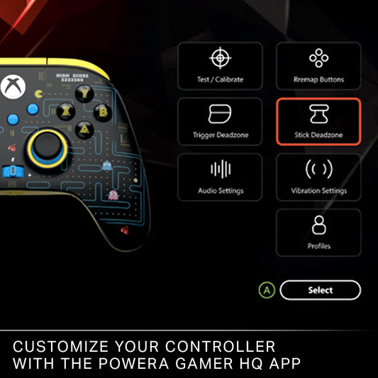 PowerA Wireless Controller for Xbox Series X|S - PAC-MAN SE, hall effect thumbsticks, low latency wireless, officially licensed, works with Xbox One and Windows 10/11