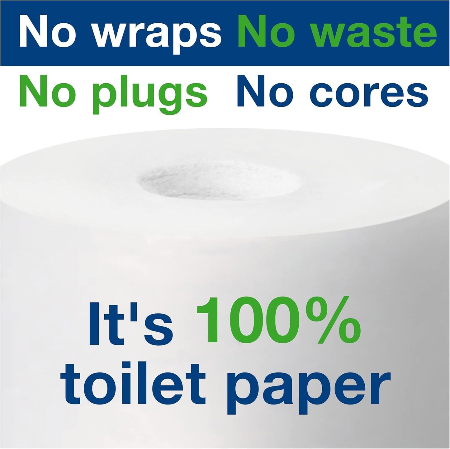 Tork Coreless High-Capacity Toilet Paper Roll White T7, Universal, 2-ply, 36 x 1100 sheets, 472882