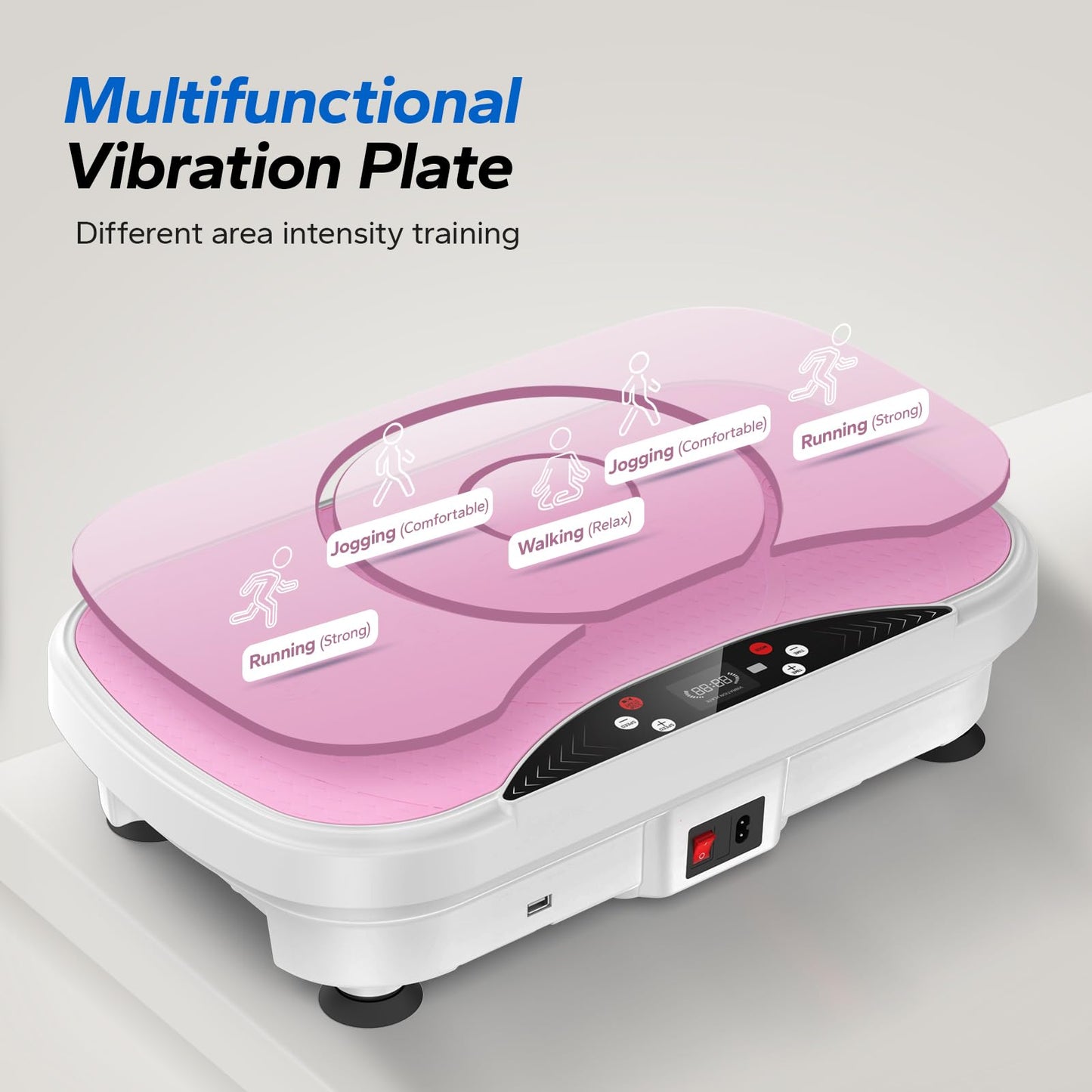 MERACH Vibration Plate Exercise Machine, Vibration Plate for Lymphatic Drainage Weight Loss, Vibrating Plate Exercise Machine with Bluetooth and LED Display, Workout Equipment for Women Men Home
