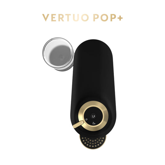 Nespresso Vertuo Pop+ Coffee and Espresso Maker by Breville, Matte Black Gold