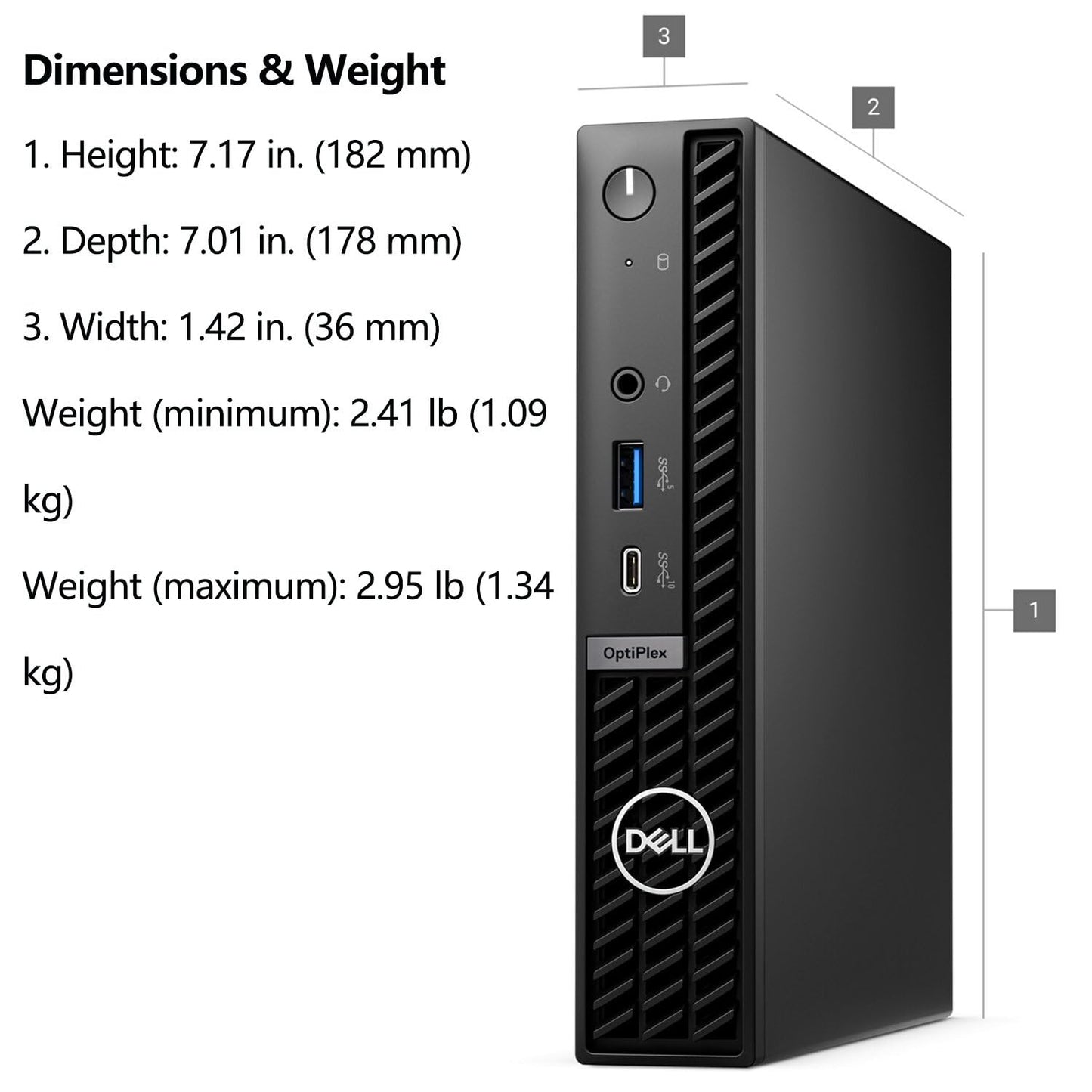 Dell OptiPlex 7020 MFF Mini Business Desktop Computer, 7000 Micro Form Factor, 14th Gen Intel 14-Core i5-14500T (Beat i7-13700T), 8GB DDR5 RAM, 512GB PCIe SSD, WiFi 6E, 2 DisplayPorts, HDMI, W11 Pro