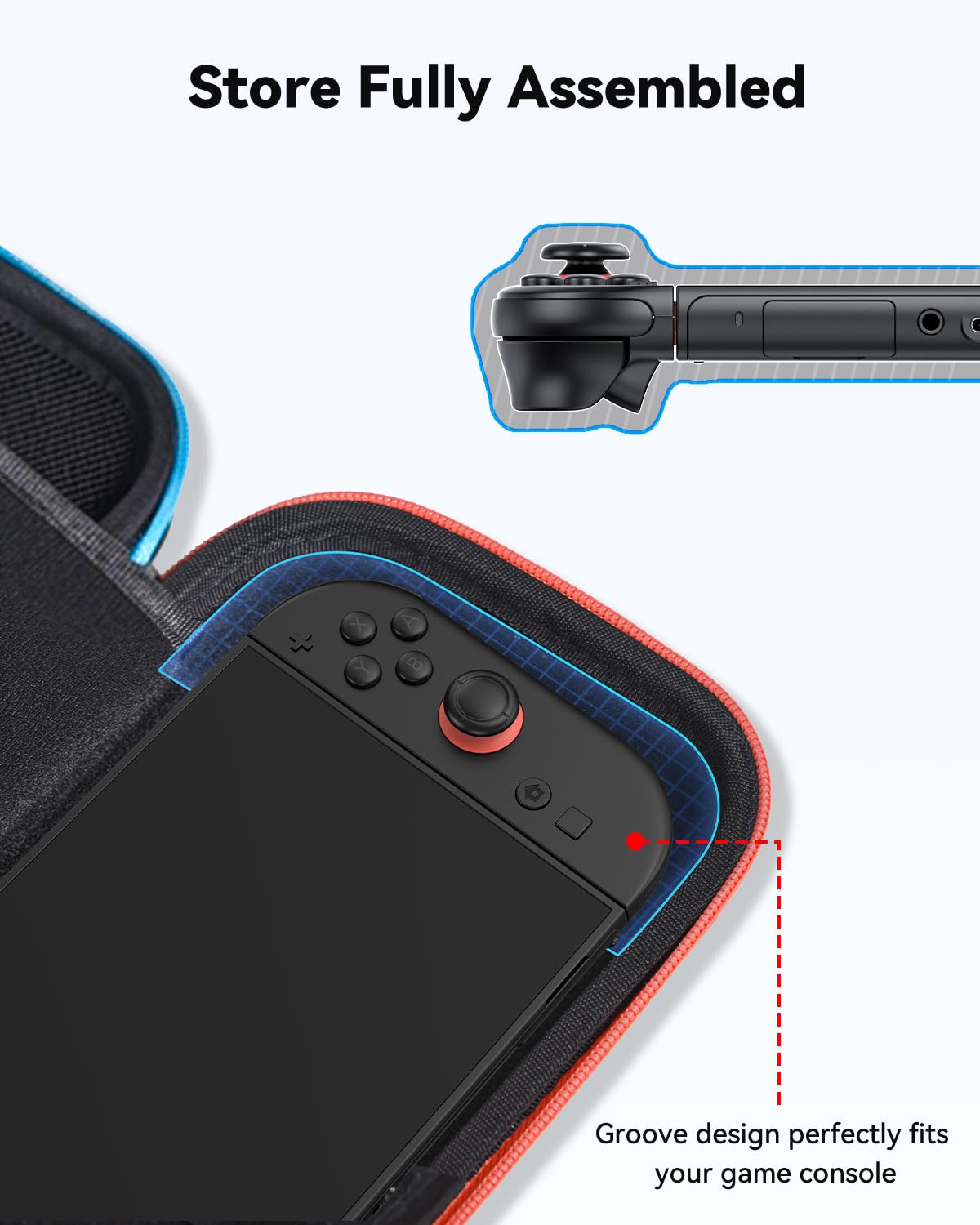 MONGERY Carrying Case for Nintendo Switch 2 (2025), Hard Shell Travel Storage with Soft Interior, Fits Console, Charger & Accessories, 10 Game Card Slots, Portable Protective Case - Black