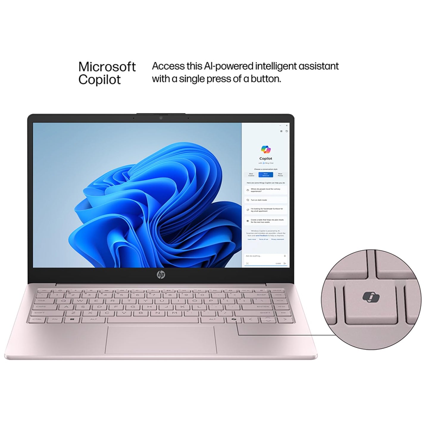 HP Ultrabook Laptop with Copilot AI • Microsoft 365 • 16GB RAM • 256GB SSD + 128GB Storage • Intel 4-Core CPU • WiFi 6 • Windows 11 • 2026 Edition
