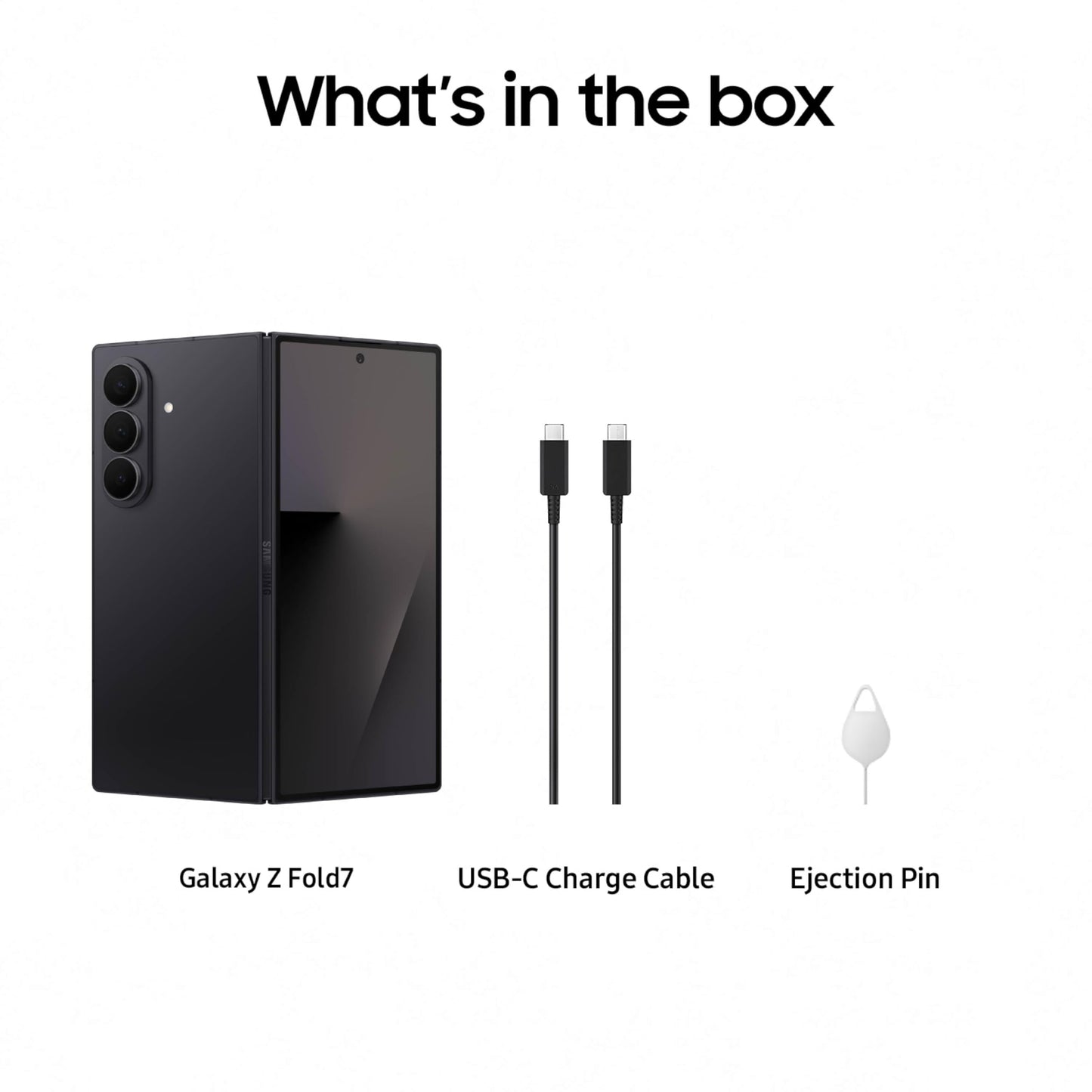 Samsung Galaxy Z Fold7 Cell Phone, 256GB AI Smartphone, Unlocked Android, AI Photo Edits, Large Screen, Long Battery Life, 2025, US 1 Yr Manufacturer Warranty, JetBlack