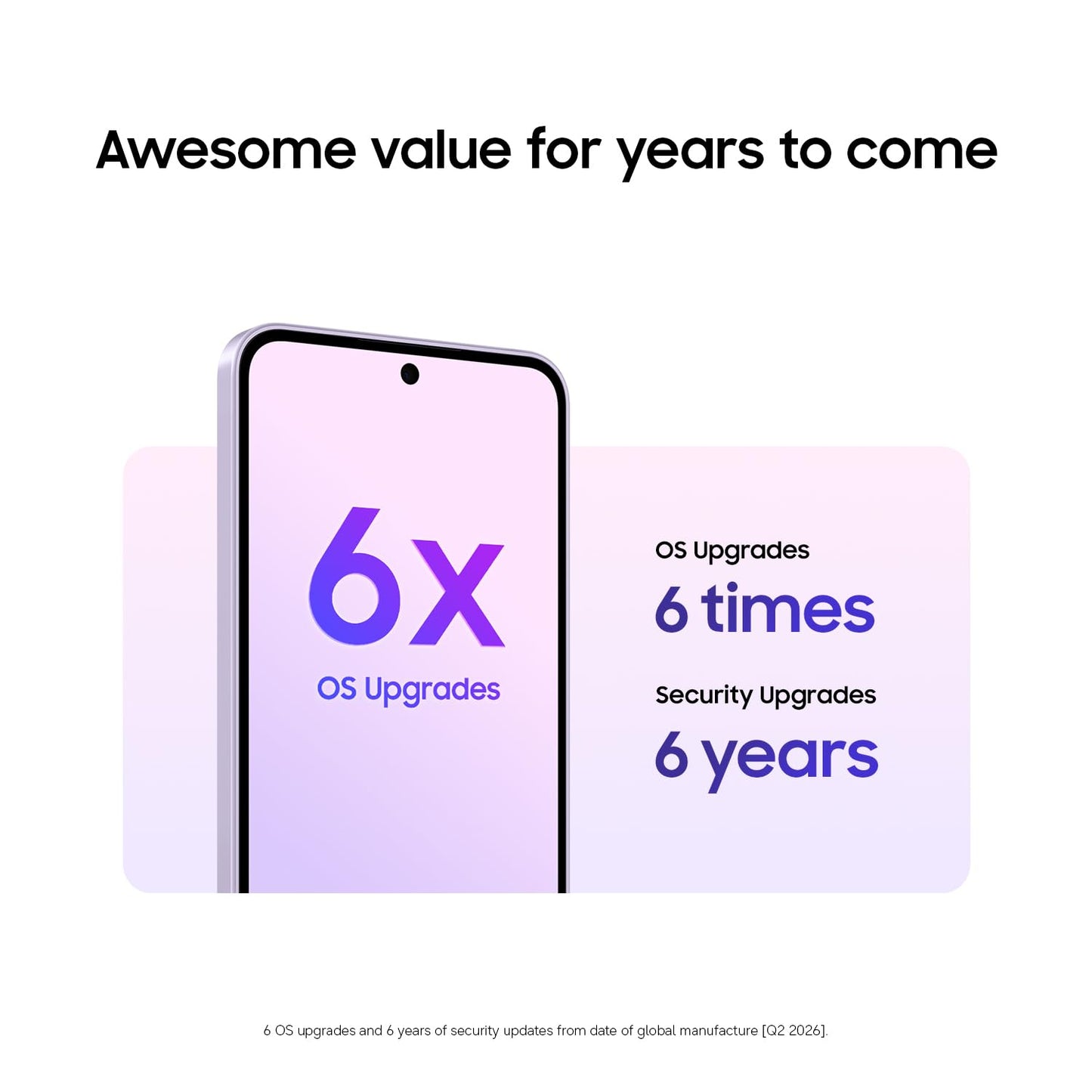 Samsung Galaxy A37 5G (2026), Unlocked Android Smartphone, 128GB, AMOLED Display, Triple Camera, IP68, Slim Phone, 5000mAh Battery, US Version, US 1 Yr Warranty, Awesome Lavender