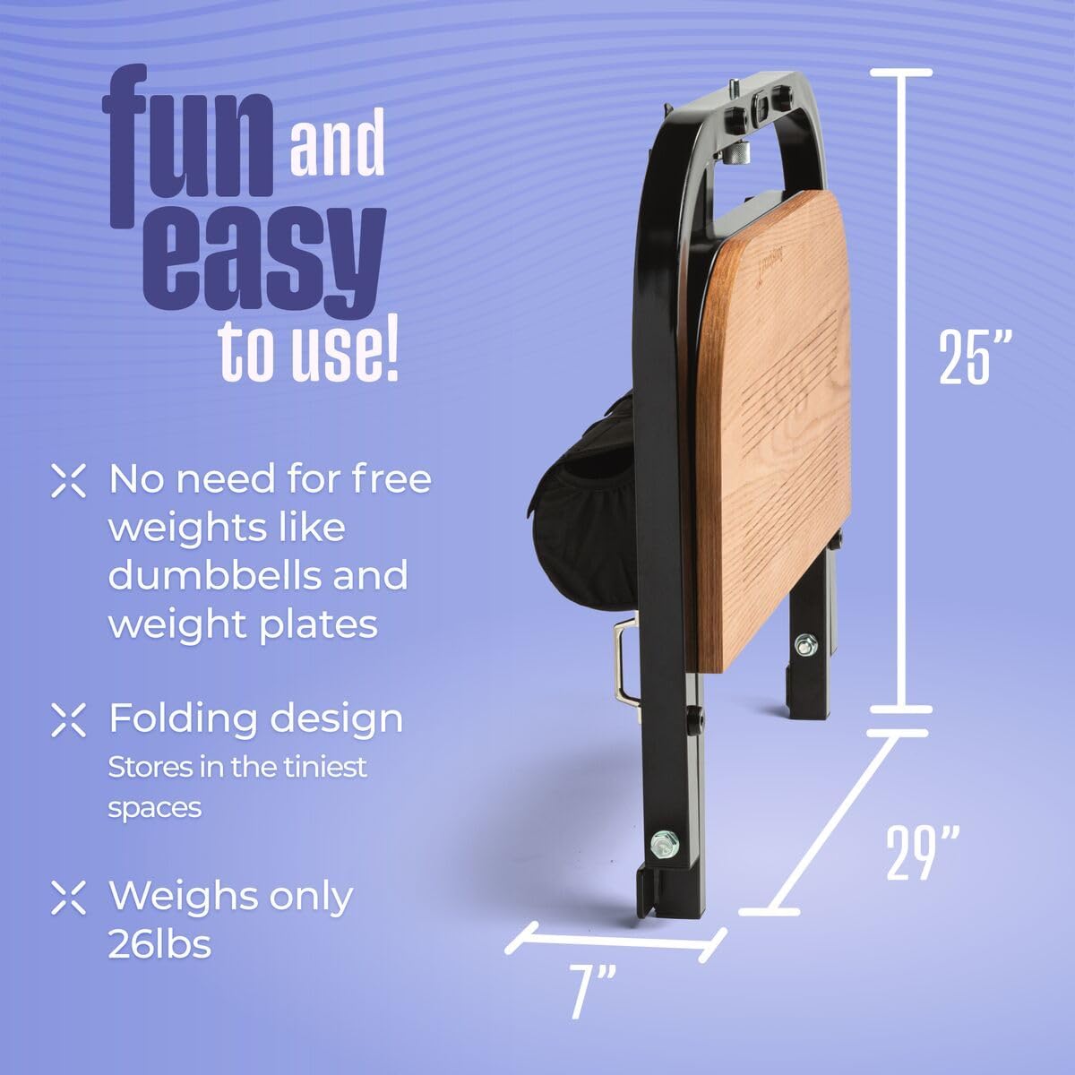 BootySprout Hip Thrust Machine for High Resistance Glute Training - Home Gym Workout - Comes with 45, 90, and 135 Lbs of Resistance - Black