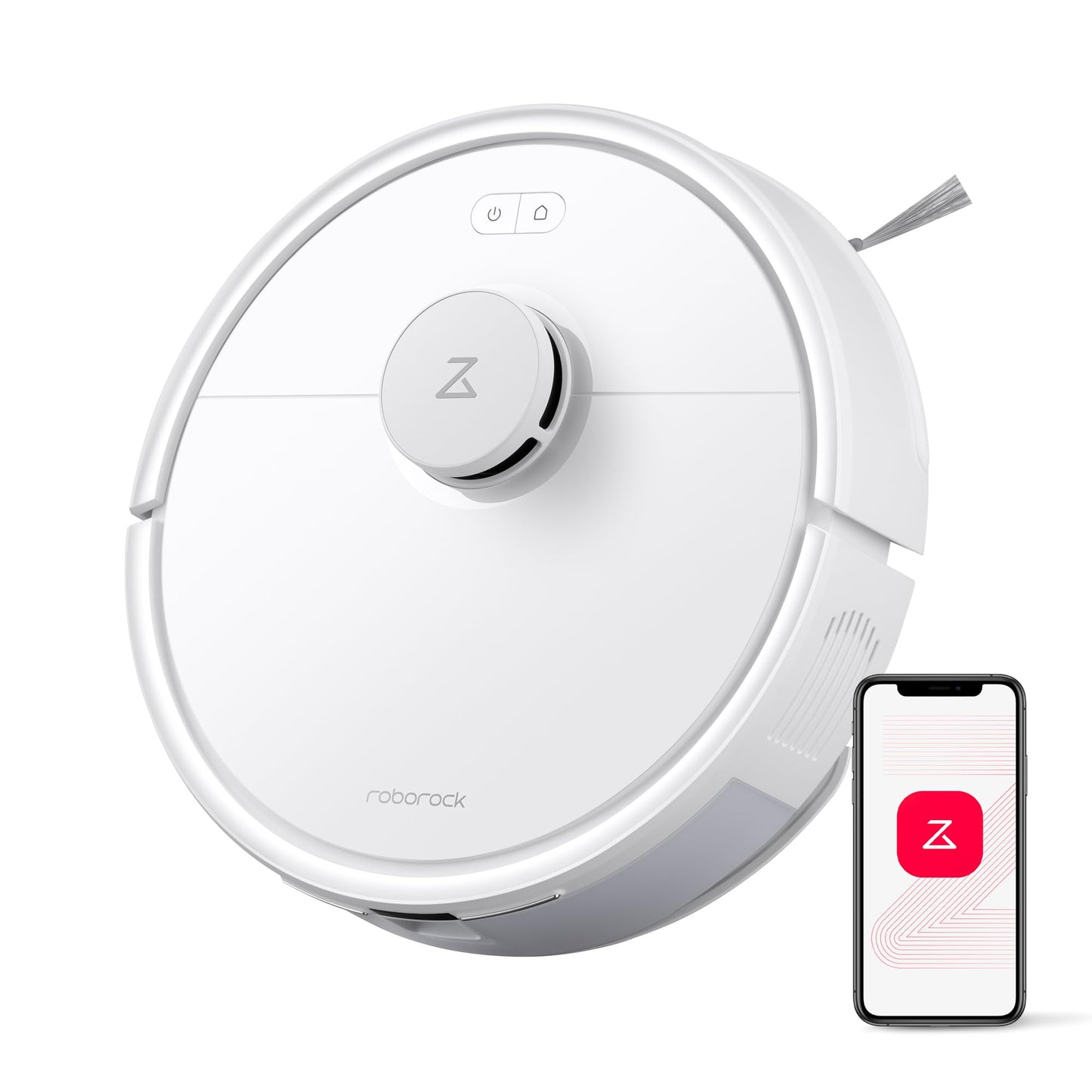 roborock Q7 L5 Robot Vacuum and Mop Combo, 8,000Pa Suction, Upgraded from Q5 Pro, Dual Anti-Tangle System, LiDAR Navigation, No-Go Zones, Self-Charging Robotic Vacuum Cleaner, White