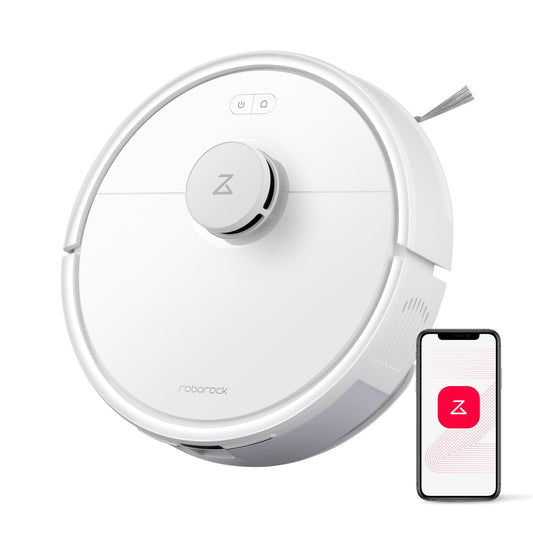 roborock Q7 L5 Robot Vacuum and Mop Combo, 8,000Pa Suction, Upgraded from Q5 Pro, Dual Anti-Tangle System, LiDAR Navigation, No-Go Zones, Self-Charging Robotic Vacuum Cleaner, White