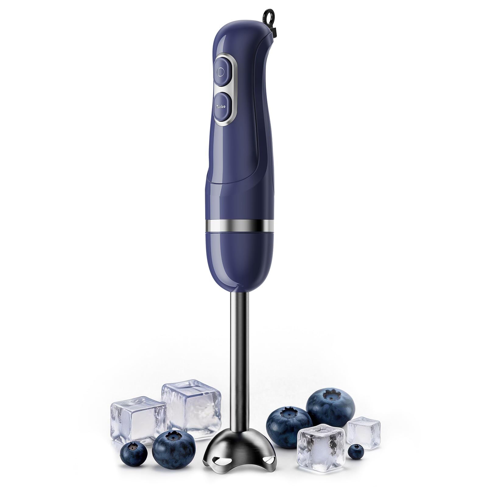 Turelar Immersion Blender Handheld Corded Hand Blenders Set 1100W, Trigger Variable Speed 5 in 1 Stick Emulsifier with Chopper, Whisk and Frother for Soup, Baby Food and Smoothies,Black