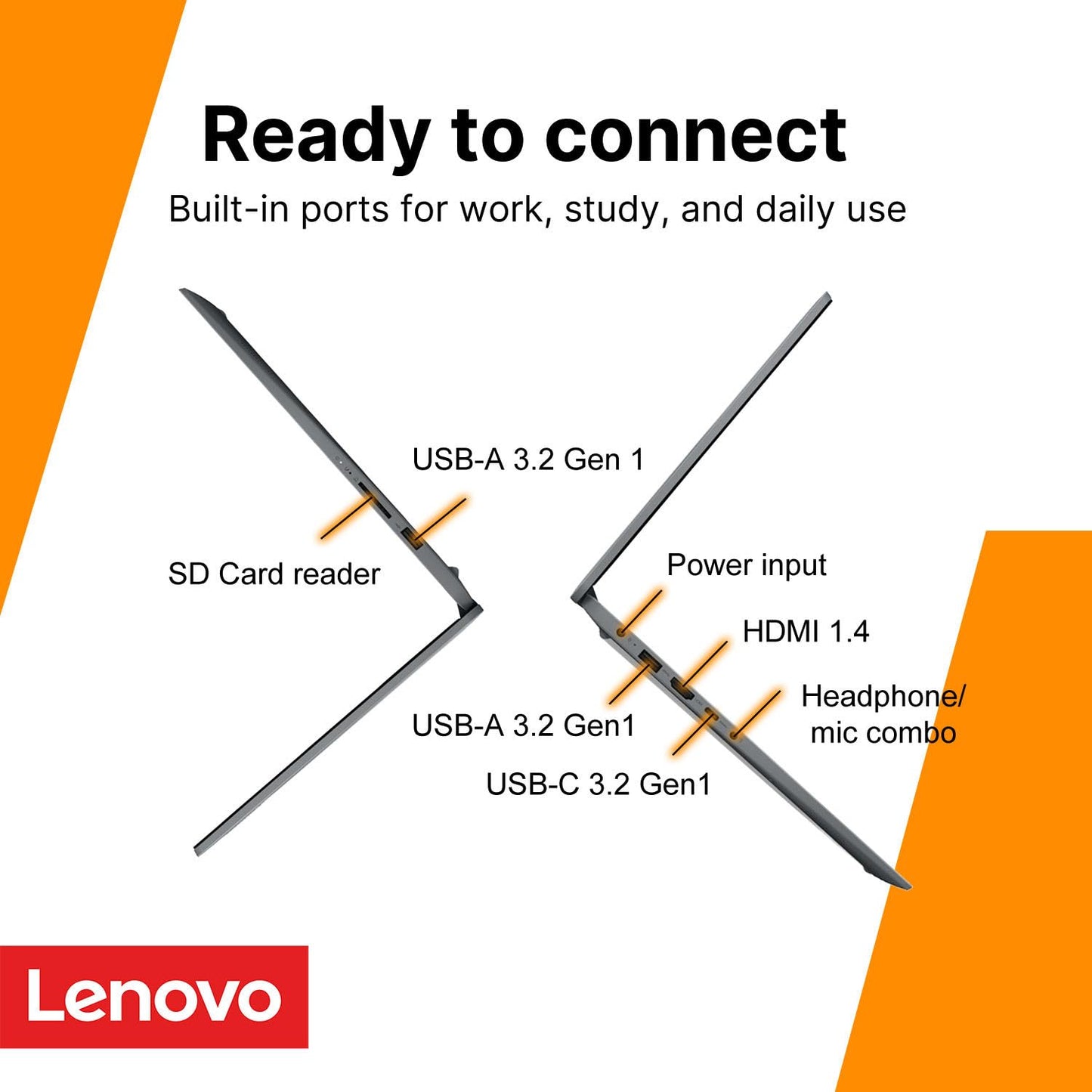 Lenovo IdeaPad Slim 3i 15.6" FHD Laptop • Microsoft Office 365 • Intel 4 Cores • DDR5 • 128GB SSD • Military-Grade • Windows 11 • Quick Setup, Lightweight • Essential Laptop • w/o Mouse