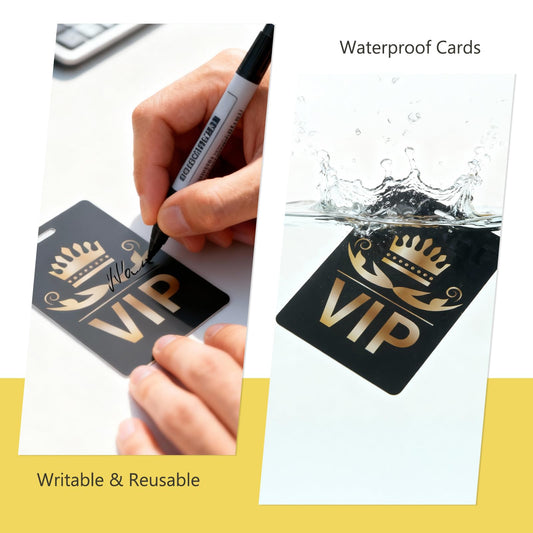 BEAKBOND VIP Badge Lanyards with PVC Pass Cards 50 Sets, Breakaway Design with Metal Swivel Clips for Backstage, Concert, Events