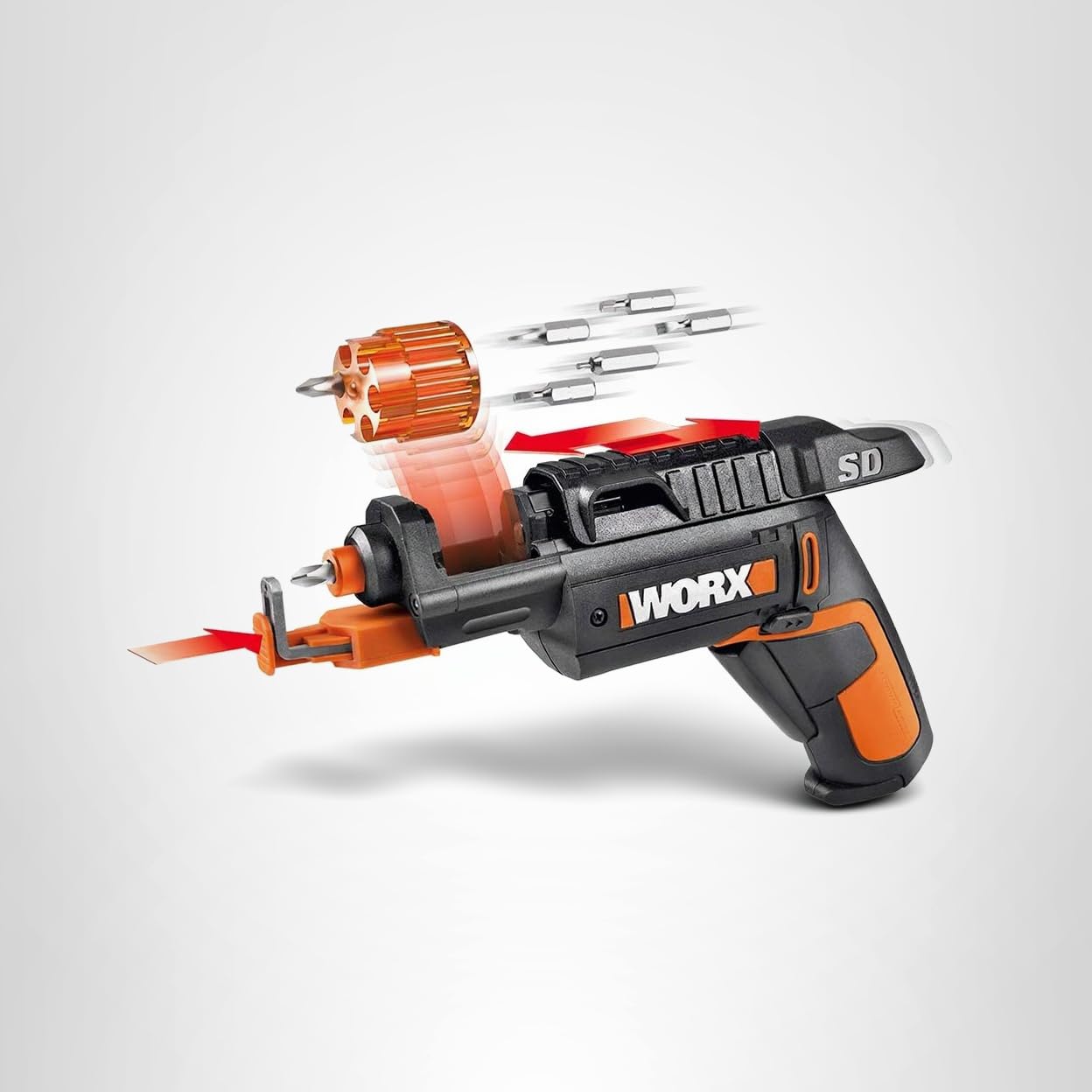 Worx 4V Electric Screwdriver, Rechargeable Cordless Power Screwdriver Set with 6 Bits, Screw Holder, Charger - WX255L