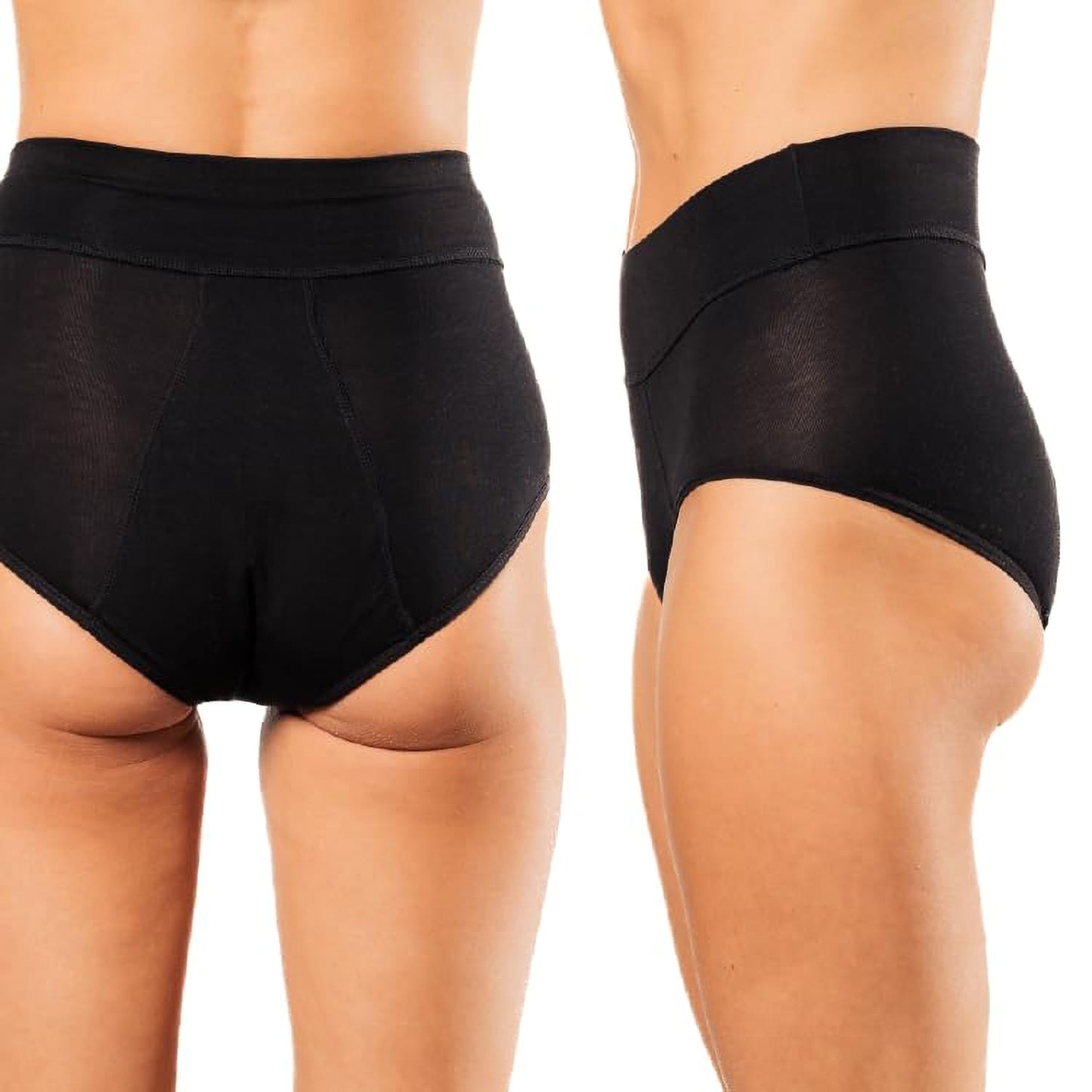 Bambody Absorbent Panties, Period Underwear for Women and Teens - All-Day Long - Overnight Protection-, Leakproof - Medium - 3 Pack: Black (High Waist)