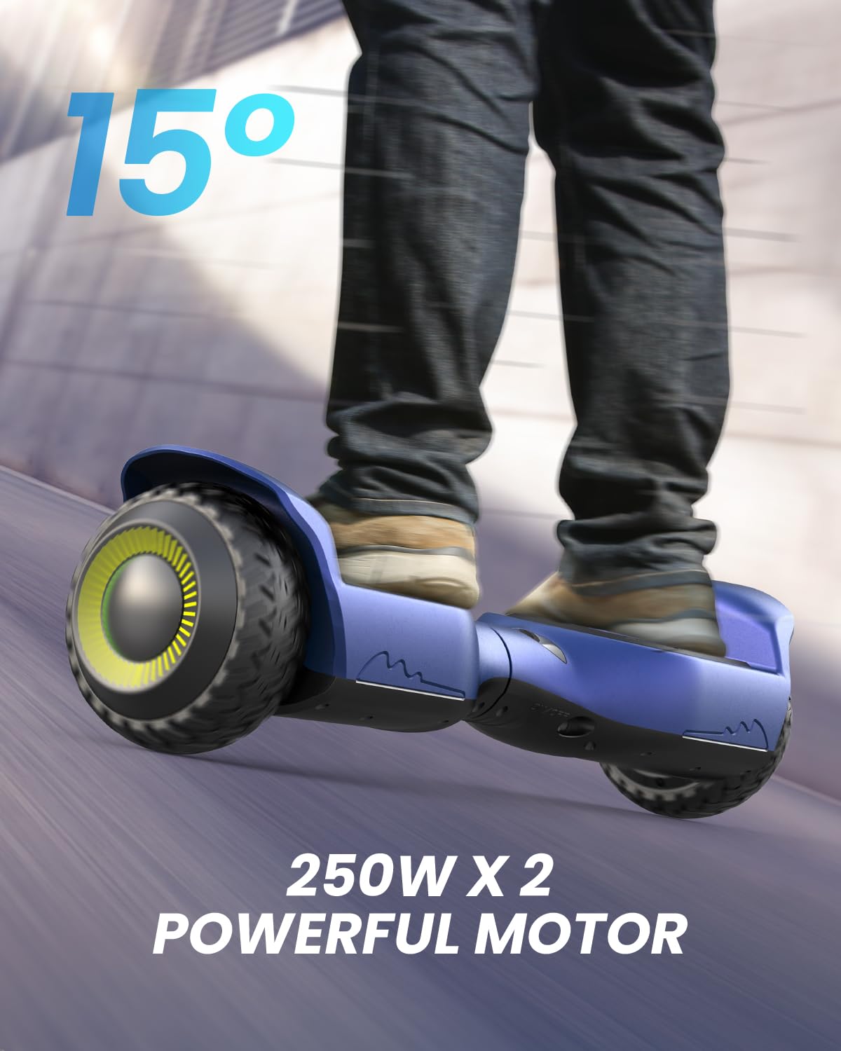 Gyroor Self Balancing Scooter New G13 All Terrain Balancing Scooter with LED Lights, Self Balancing Off Road with Bluetooth for Kids ages 6-12 and Adults-Black