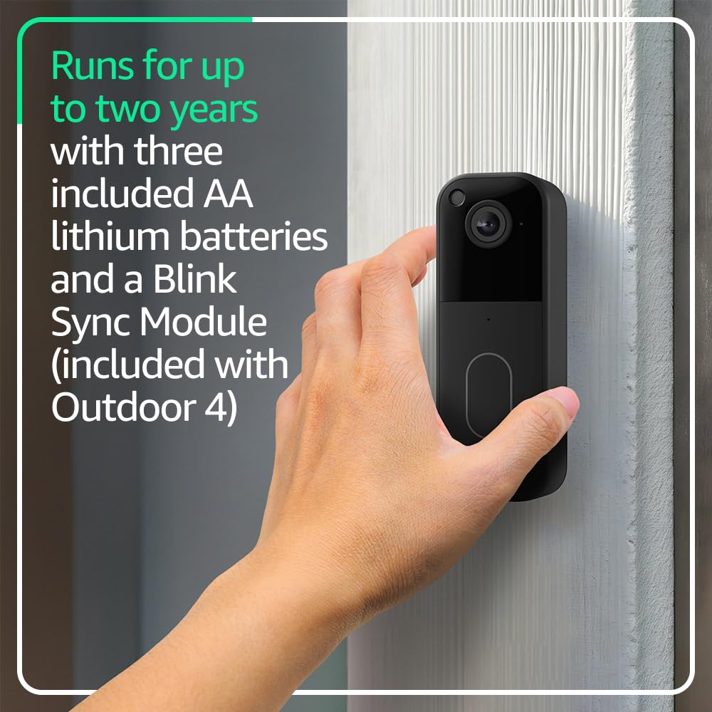 🔥76% Off!🔥Blink Video Doorbell + Outdoor 4 – Wireless smart security cameras