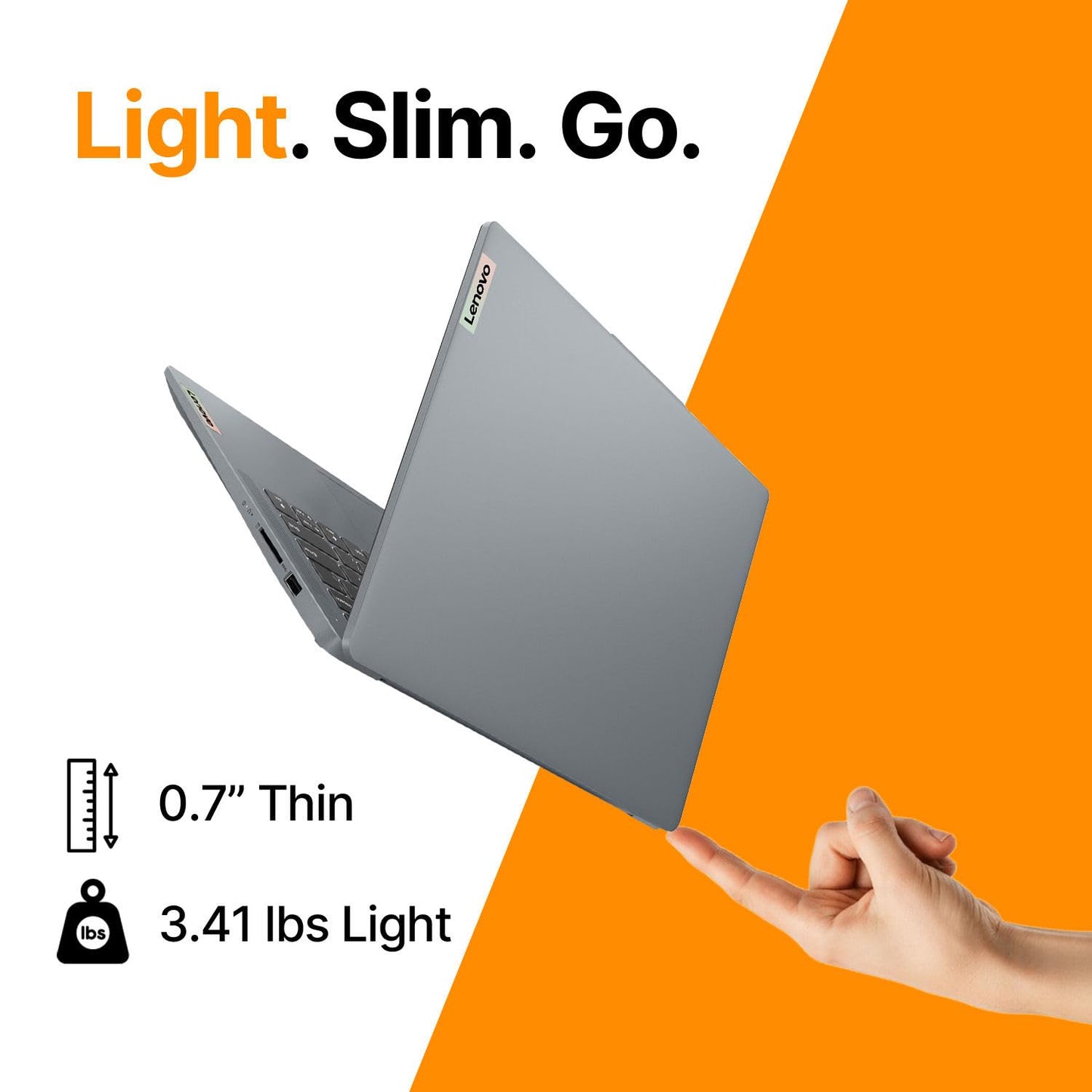 Lenovo IdeaPad Slim 3i 15.6" FHD Laptop • Microsoft Office 365 • Intel 4 Cores • DDR5 • 128GB SSD • Military-Grade • Windows 11 • Quick Setup, Lightweight • Essential Laptop • w/o Mouse