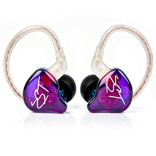 YINYOO KZ-ZST Colorful Hybrid Banlance Armature with Dynamic Ear Earphone 1BA+1DD HiFi Headset KZ in Ear Monitor Headphone Wired Earbuds IEM Earphone Gaming Ear Buds (Colorful/zst Without Microphone)