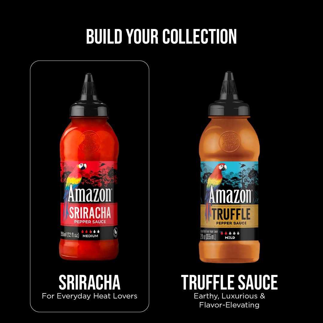 Amazon Sriracha Hot Sauce, Medium Spice, 12 oz (1 Pack)