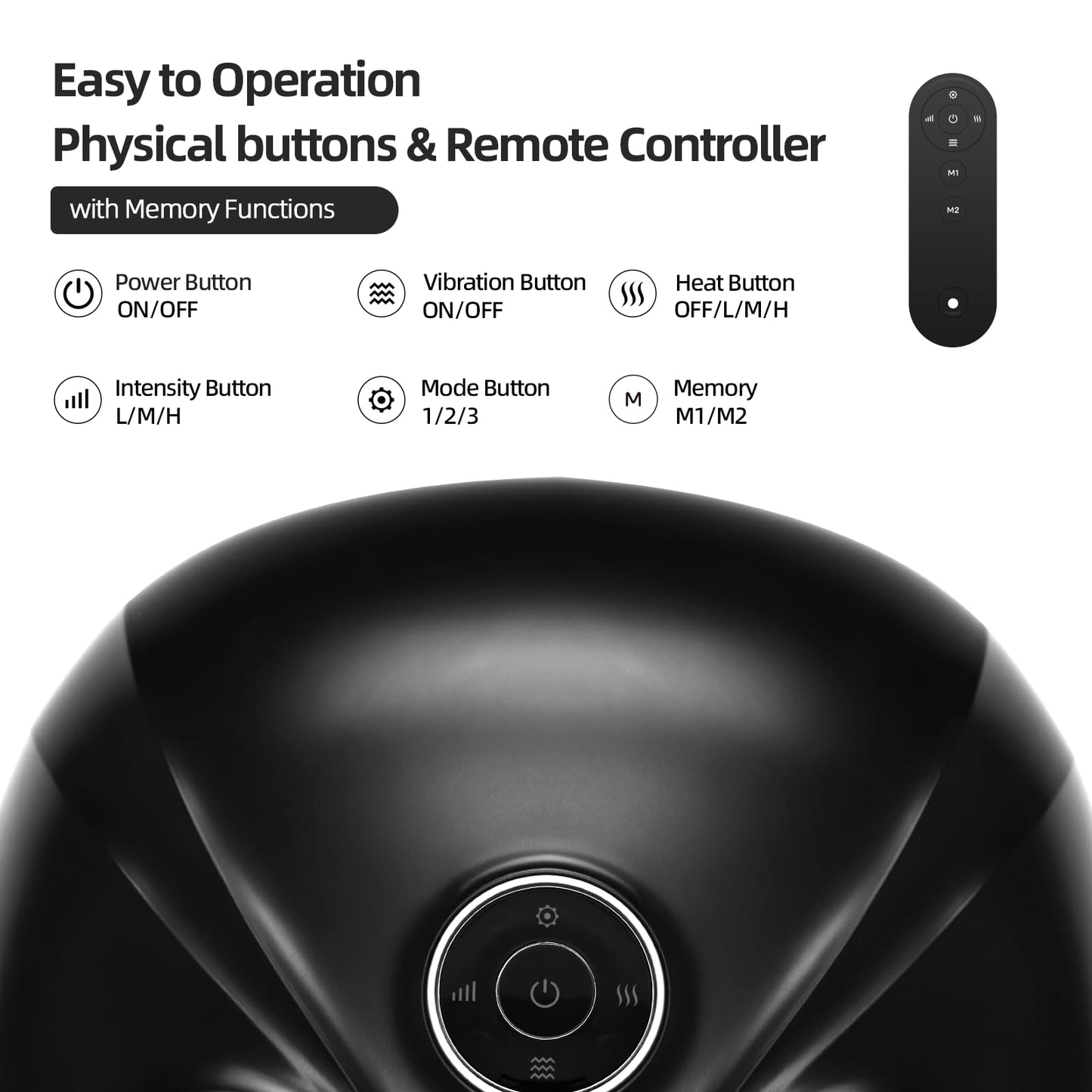 Ezencon Foot Massager Shiatsu Kneading/Scraping/Vibration/Heat/Remote