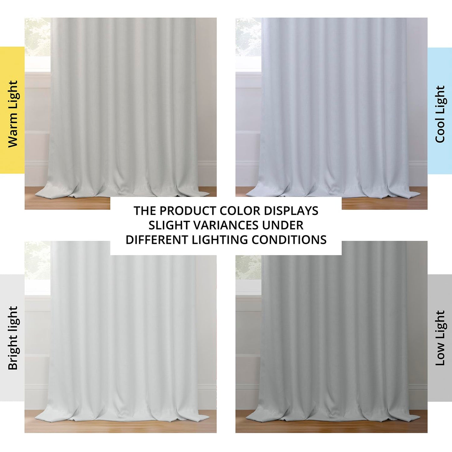 HPD Half Price Drapes - Faux Linen Curtains for Living Room (1 Panel) - 50W X 96L - Textured Room Darkening Curtains for Bedroom 96 Inches Long - Drapes for Home Decor, Oyster Mist