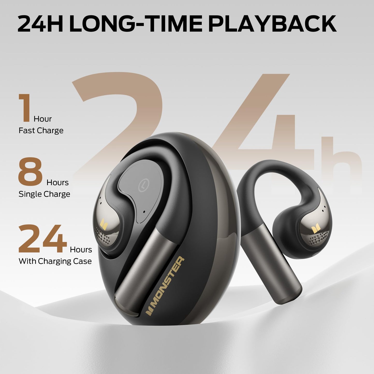 🔥79% Off!🔥Monster Open Ear AC335 Headphones, Bluetooth 5.4