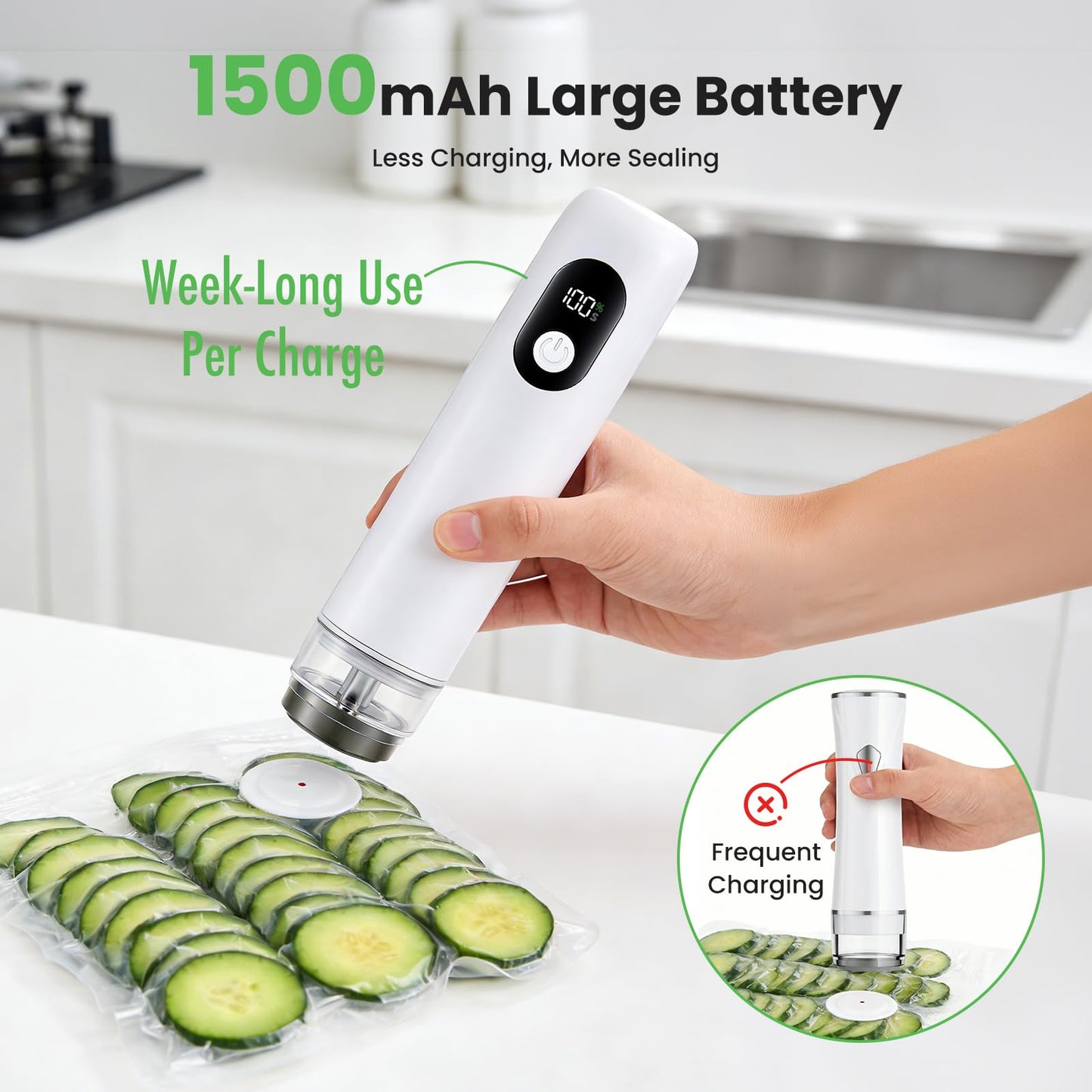 🔥70% Off!🔥ROUUO Vacuum Sealer for Food Portable